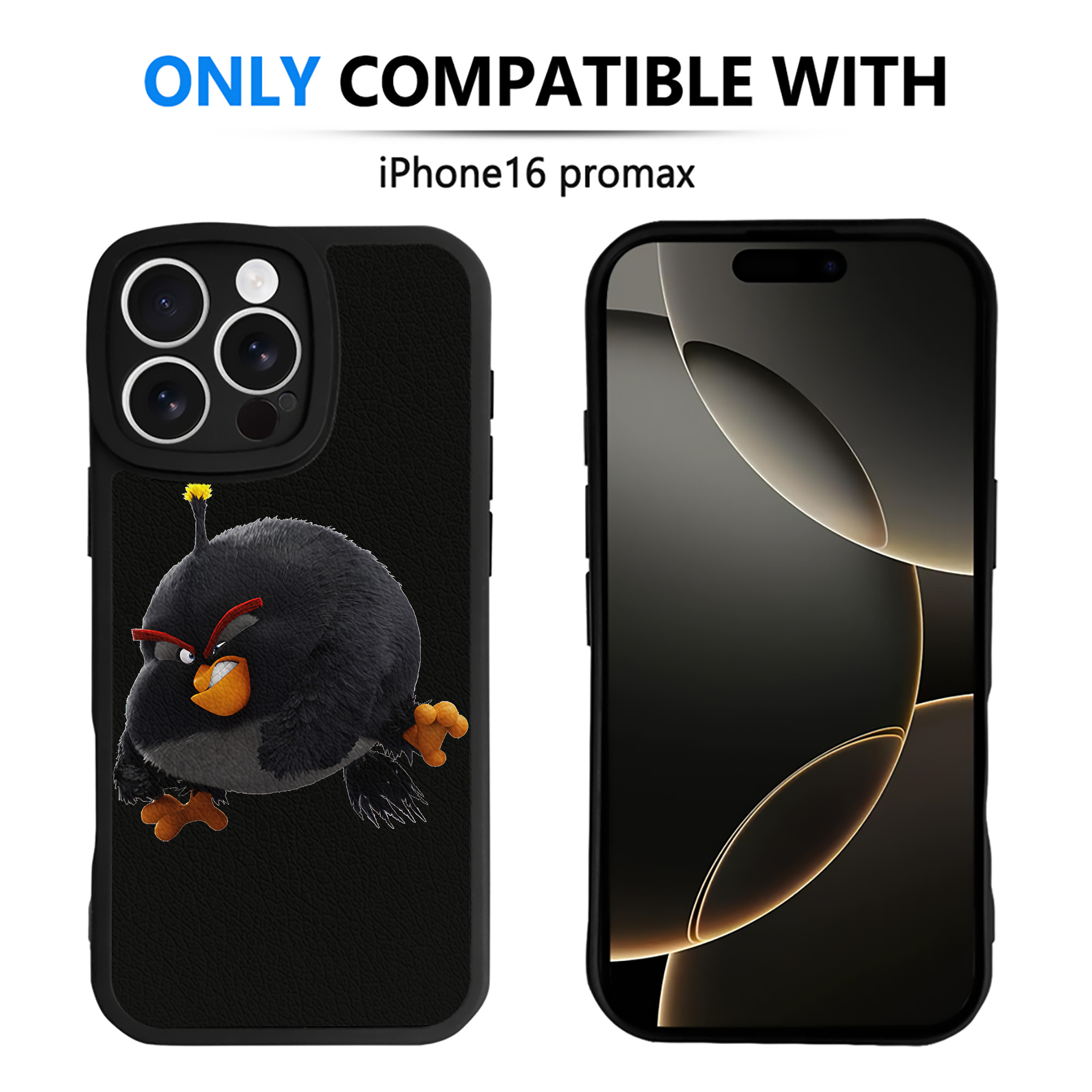 （画像用） Angry Birds アングリーバード 【iPhone 16シリーズ対応】シリコンスマホケース（レザー調） 材質：シリコン